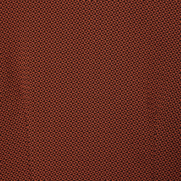 Vtg 70s Rust Geometric Print Knit Top S - Picture 9 of 9